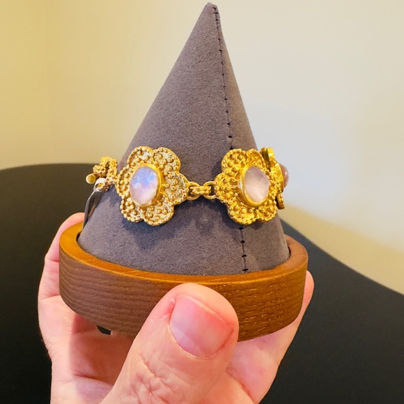 NWT Authentic Luxury Julie Vos Flower Station Iridescent Rose Statement Bracelet - Picture 8 of 17